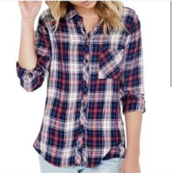 RAILS Hunter long sleeve plaid shirt Malia Tate Teenwolf Sz S - Picture 4 of 15